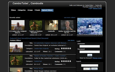 CamboTube, Cambodia video portal, designed by producer Jason Rosette